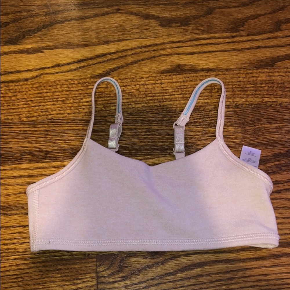 tan girls sports bra